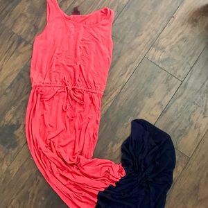 Color block maxi dress
